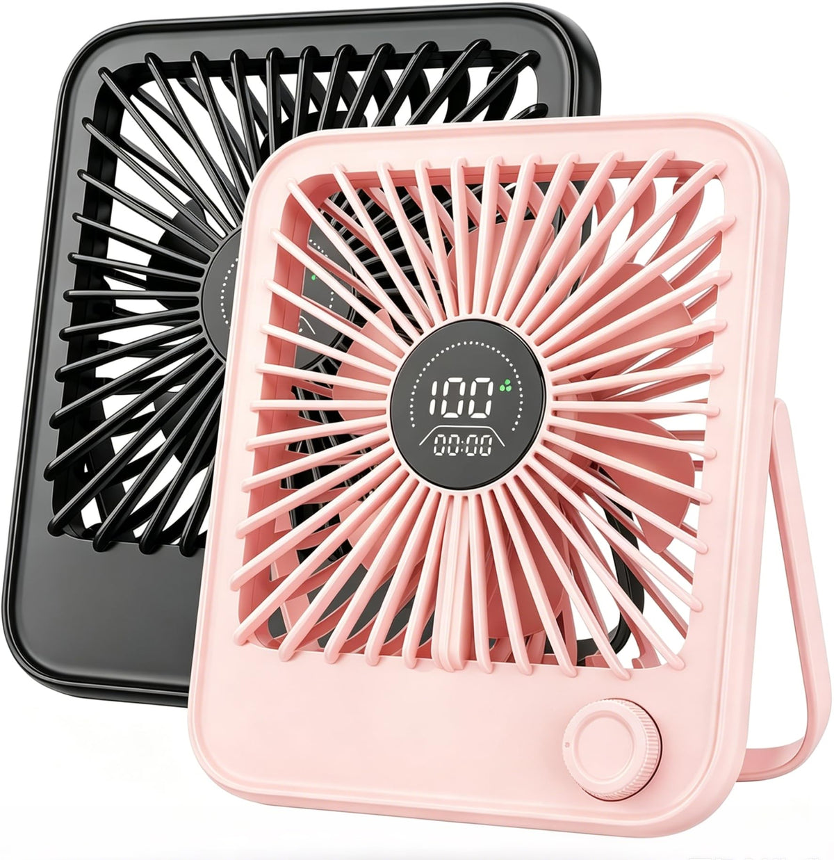2 Pack Small Rechargeable Quiet Portable Desk Fan Q205081
