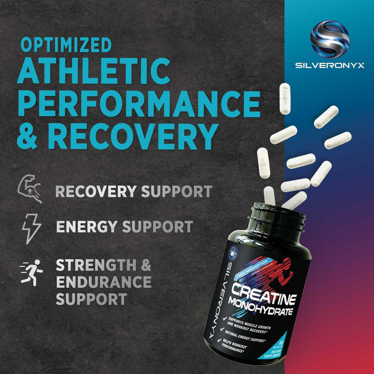 Micronized Creatine Monohydrate 3000mg 60 Capsules G31349