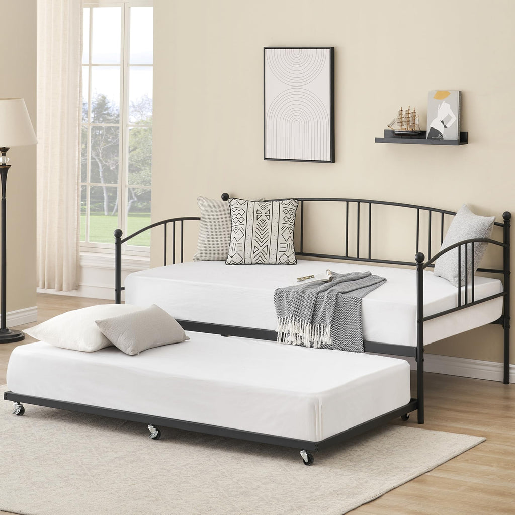 Twin Metal Daybed with Trundle L977