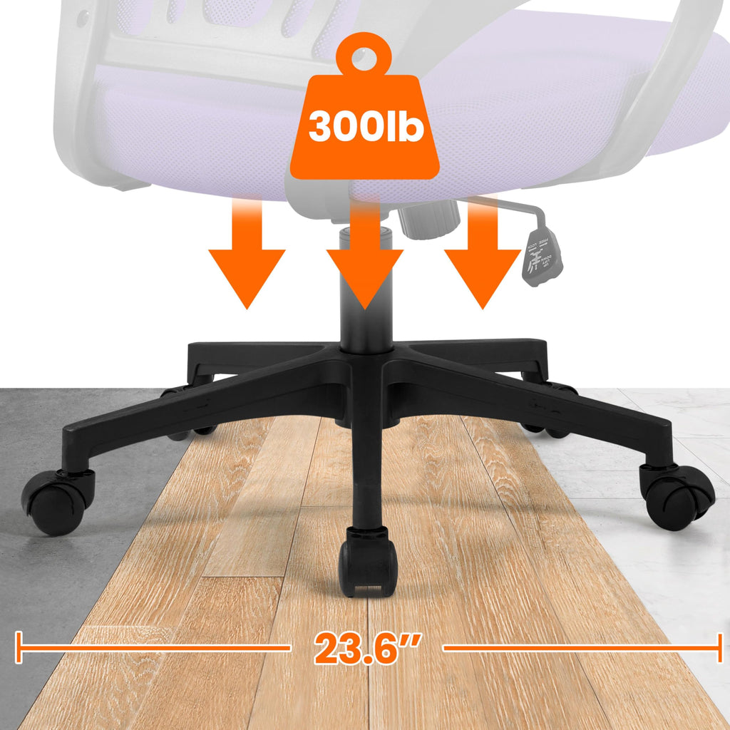 Purple Adjustable Swivel Mesh Office Chair N423156