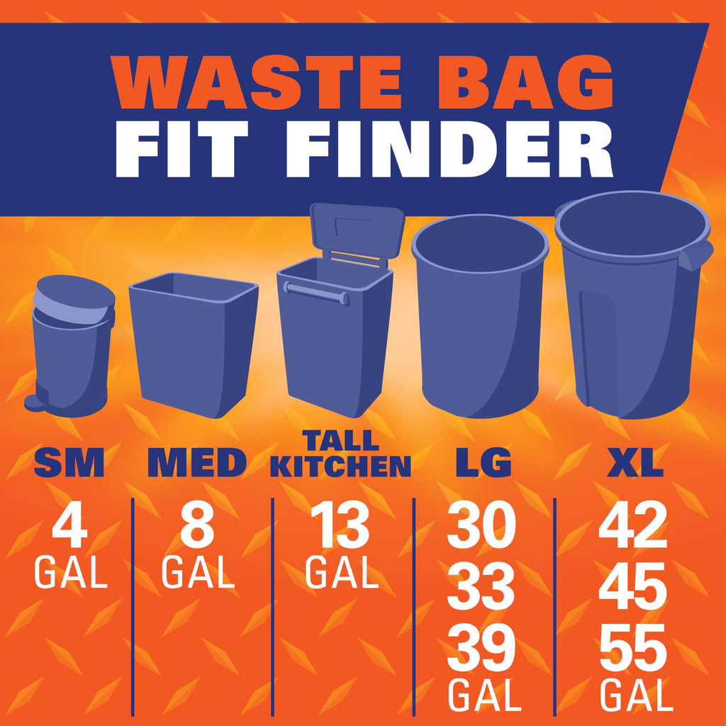 13 Gal Black Kitchen Trash Bags 80ct A3952