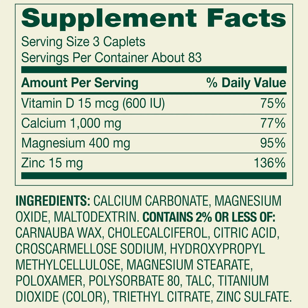 Calcium, Magnesium, Zinc & Vitamin D3 Y808
