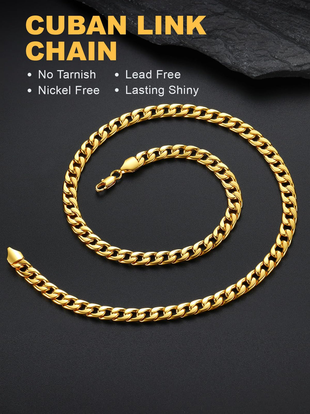 Cuban Link Chain Stainless Steel Necklace Q881