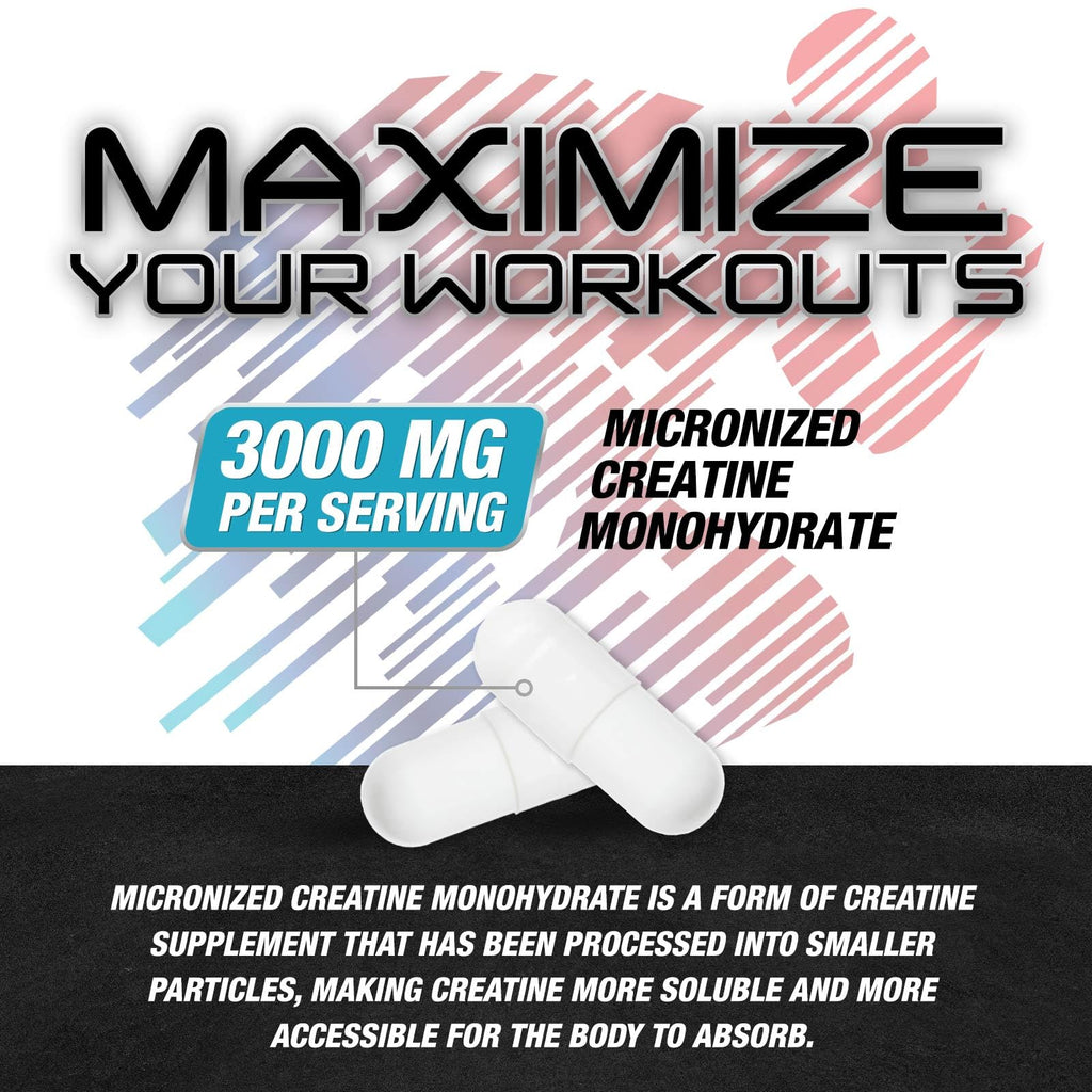 Micronized Creatine Monohydrate 3000mg 60 Capsules G31349