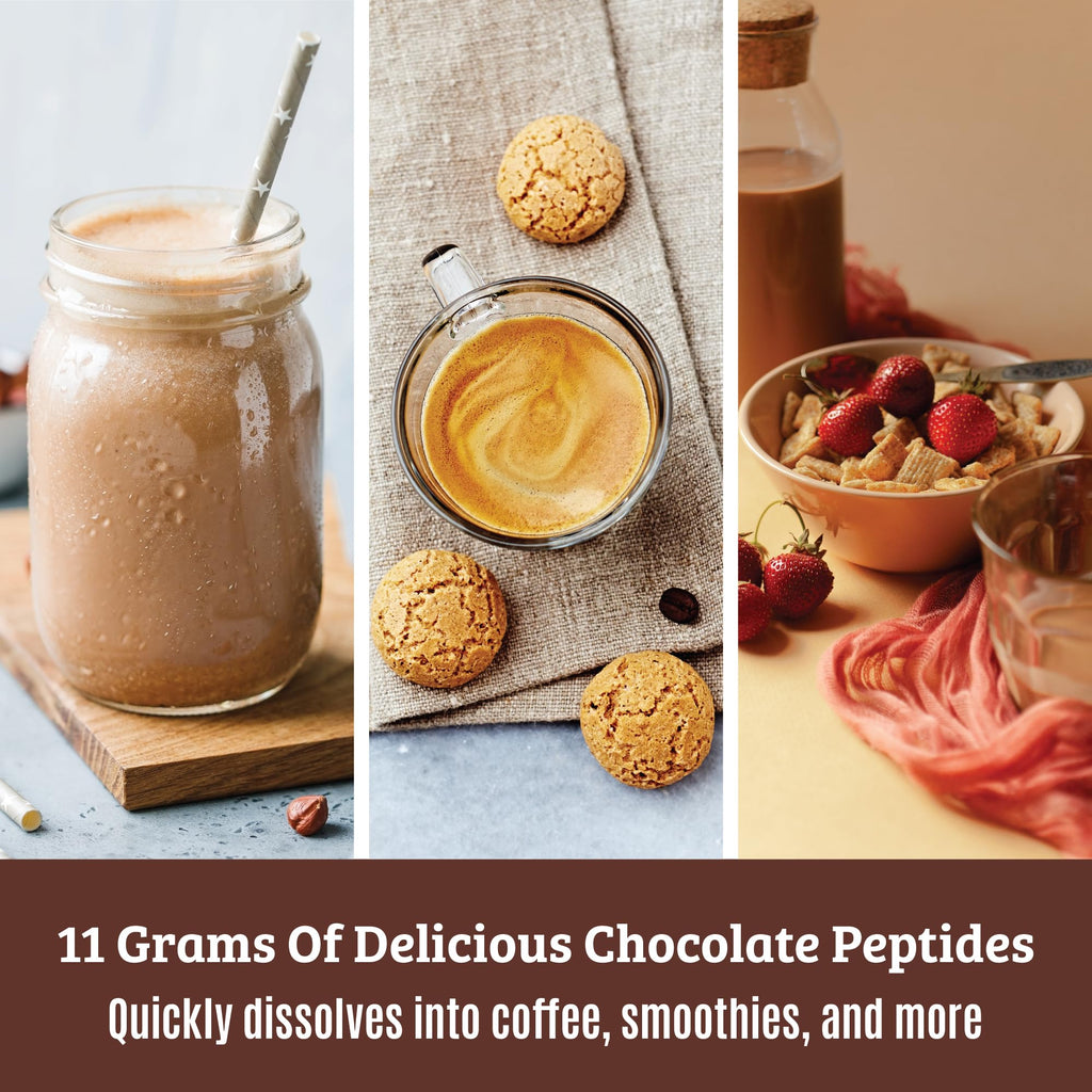 Chocolate Collagen Peptides Powder with Hyaluronic Acid and Vitamin C S256