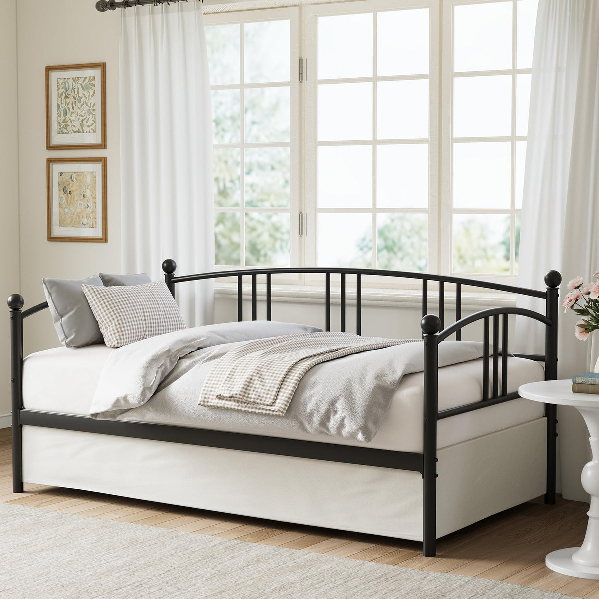 Twin Metal Daybed with Trundle L977