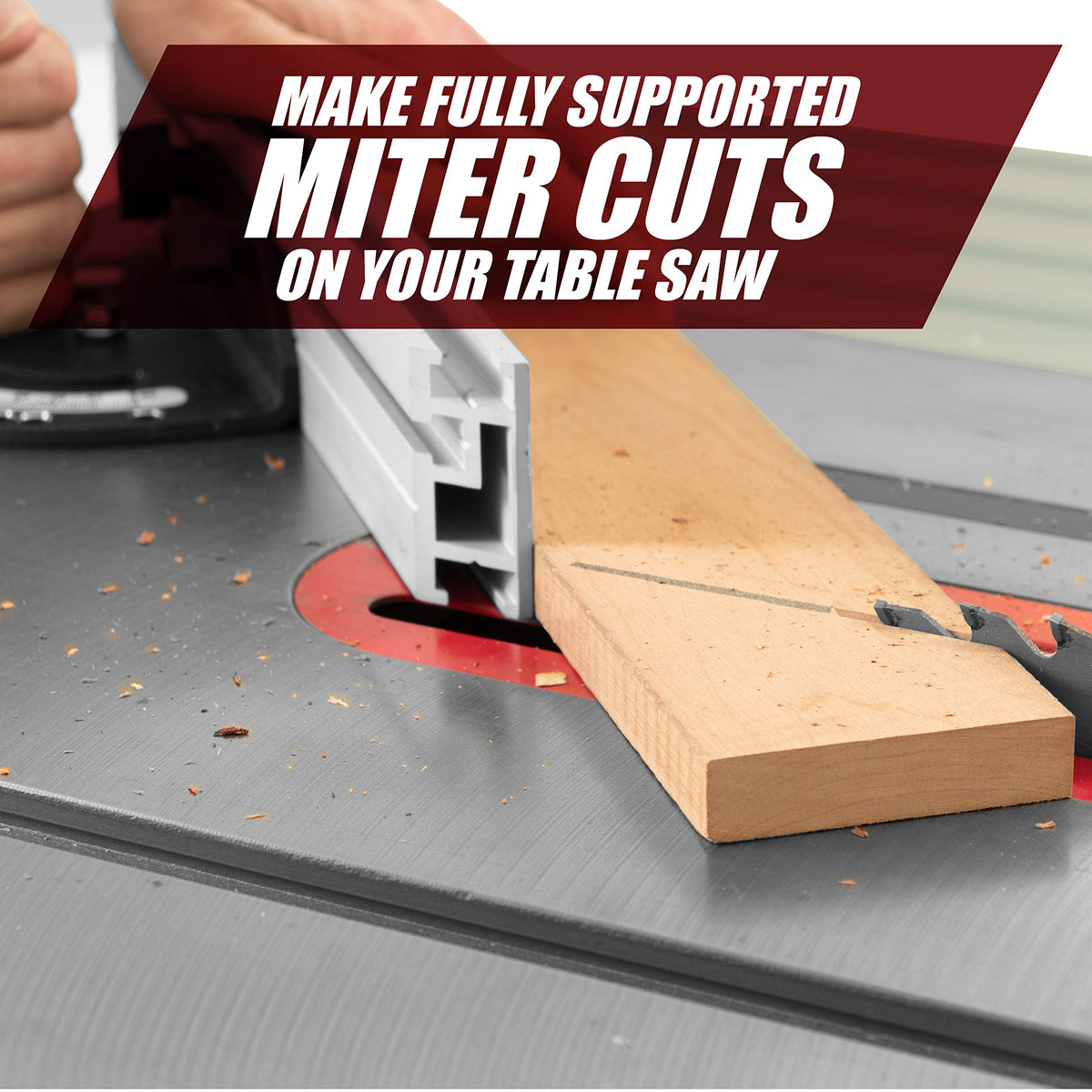 Aluminum Miter Gauge Fence with Flip Stop L65670