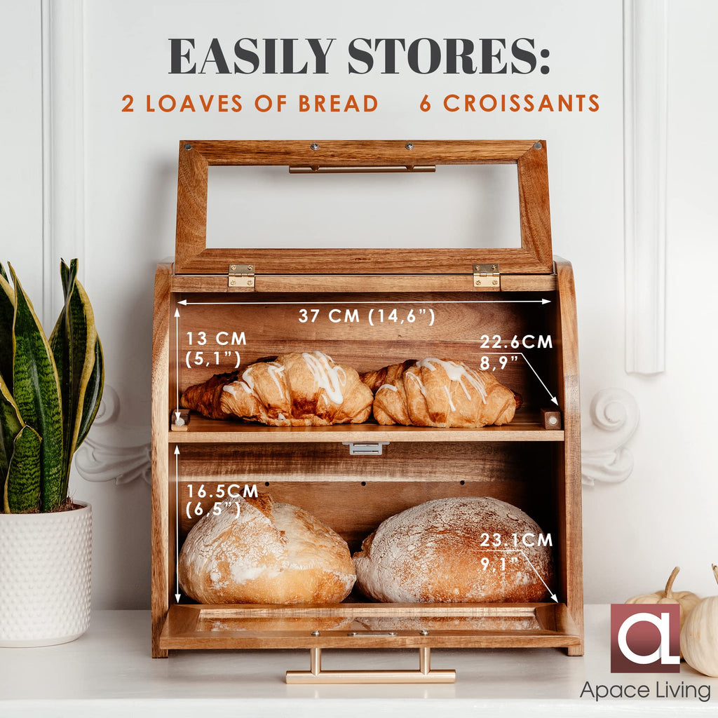 Acacia Wooden Bread Box G88150