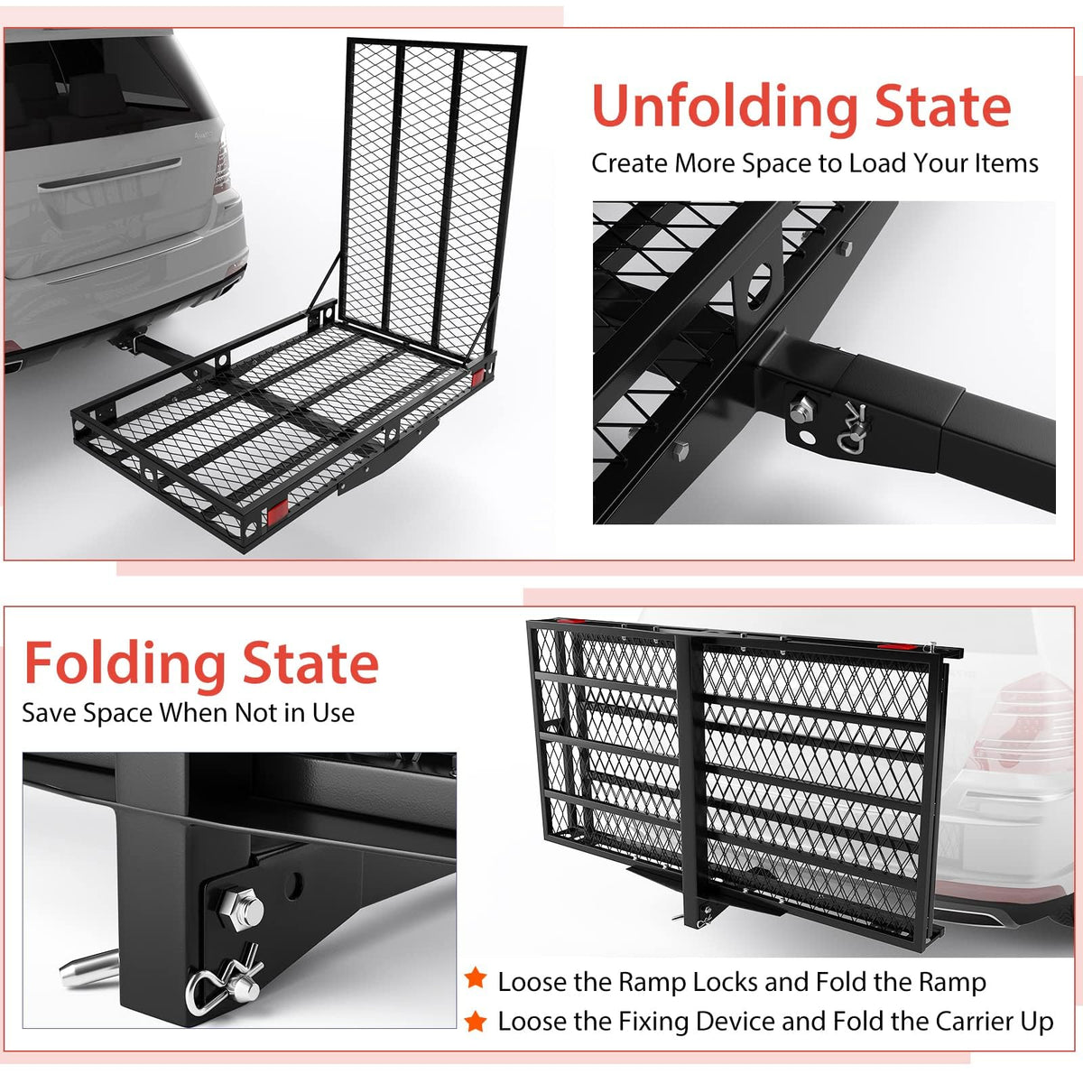 Hitch Cargo Carrier with Ramp Z385817