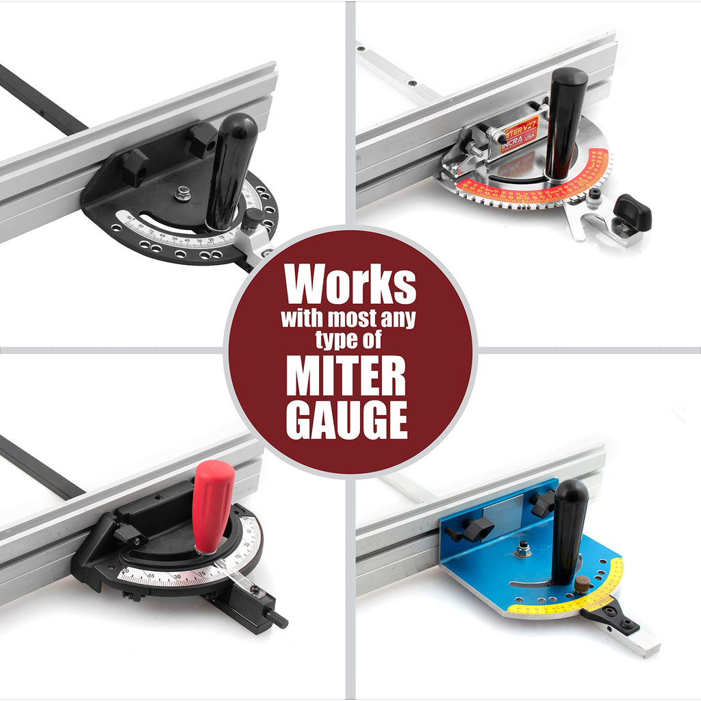 Aluminum Miter Gauge Fence with Flip Stop L65670