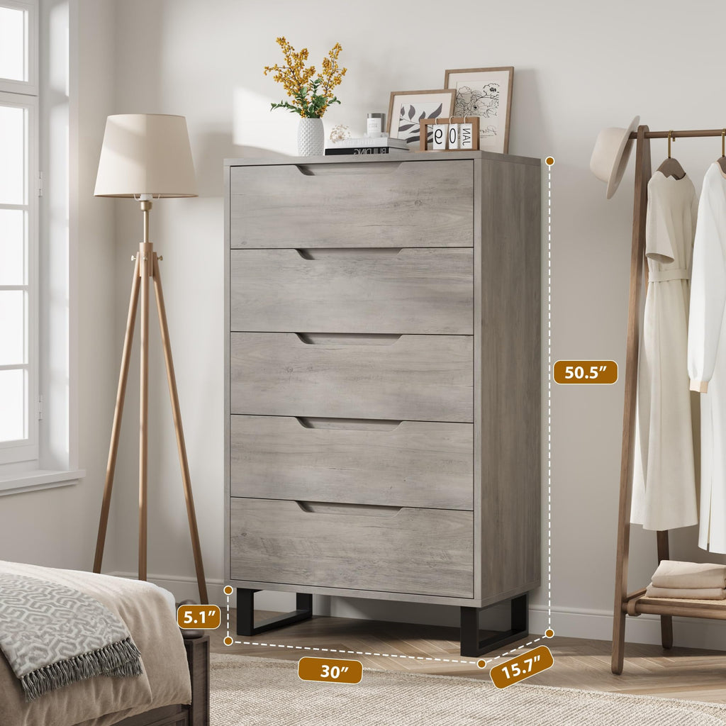 5 Drawer Vertical Dresser with Storage Z5933
