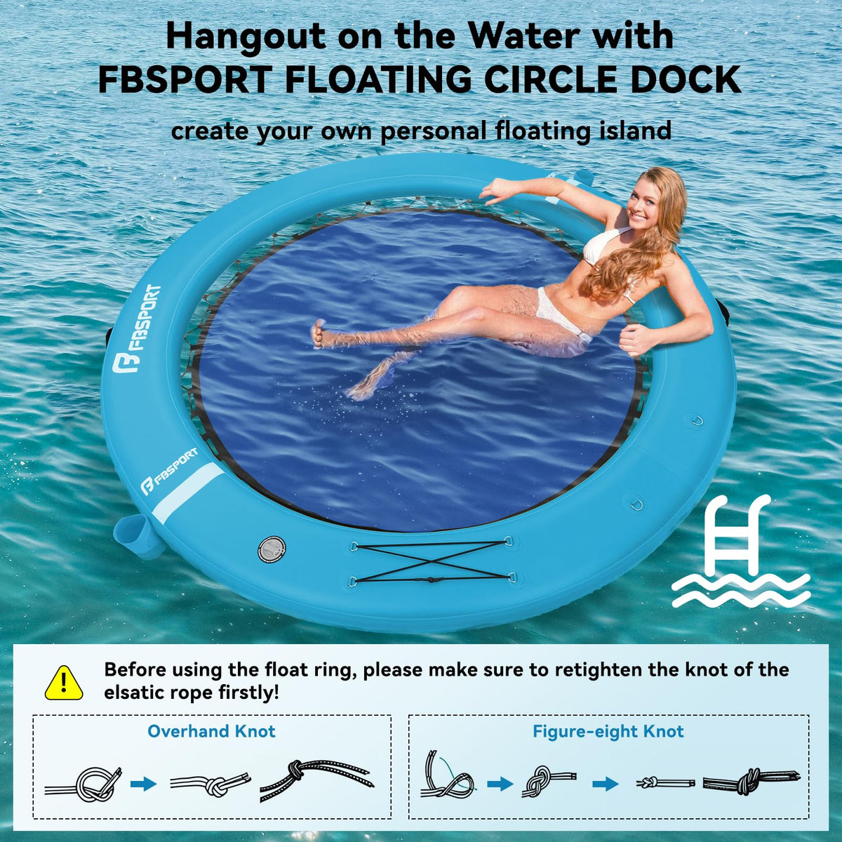 Inflatable Water Hammock Floating Ring O557