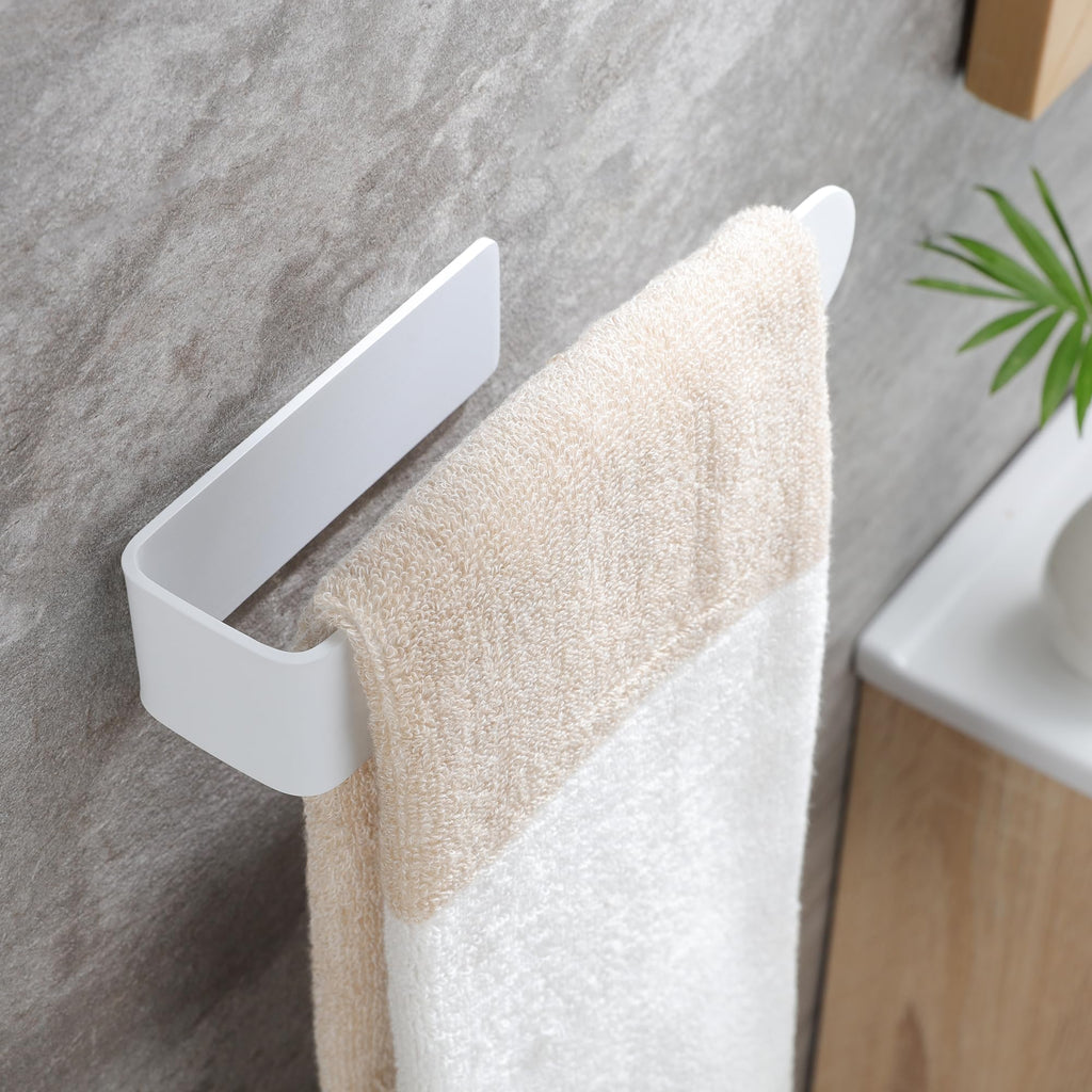 White Adhesive Towel Rack N26710