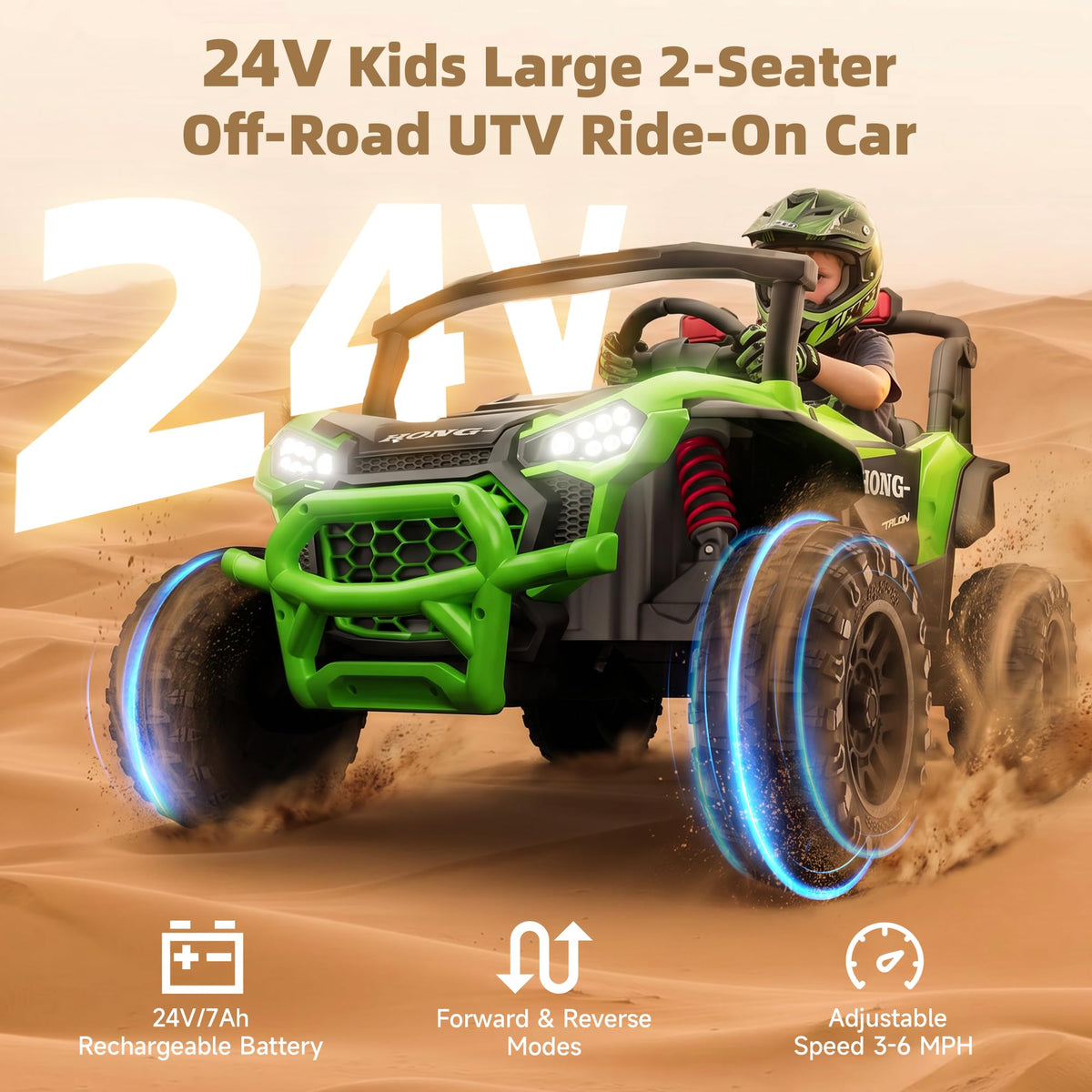 24V Two-Seater Kids UTV Off-Road Electric Car E91130