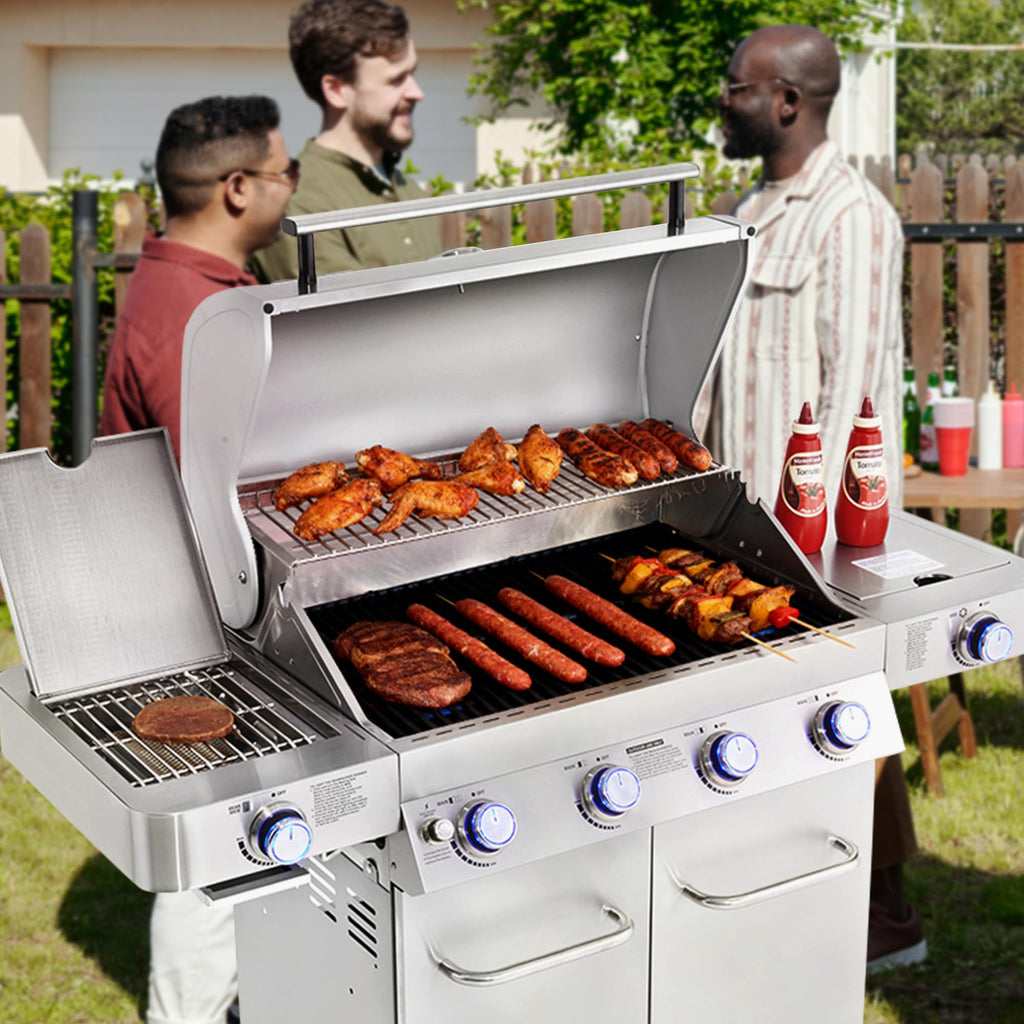 4+2 Burner Propane Gas Grill Stainless Steel X6872