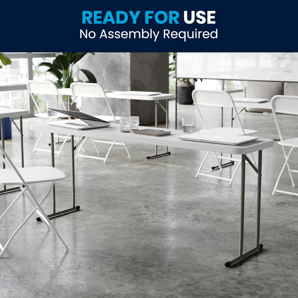 6 ft Plastic Folding Training Table K9743
