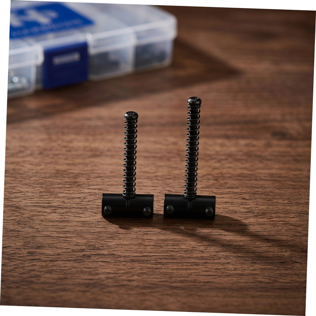 Metal Bass Guitar Bridge Saddles, 4-string, 2 Sets Black N751