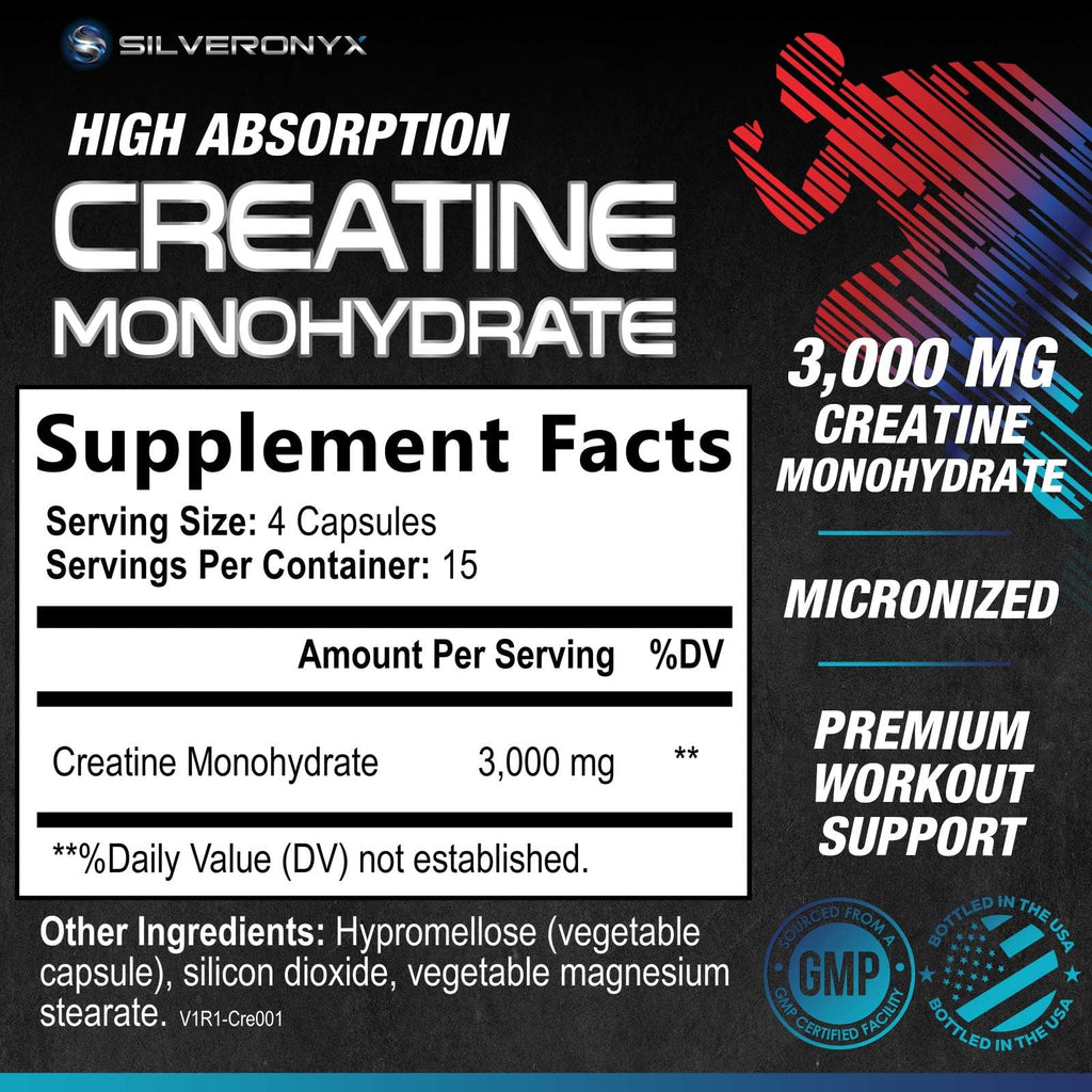 Micronized Creatine Monohydrate 3000mg 60 Capsules G31349