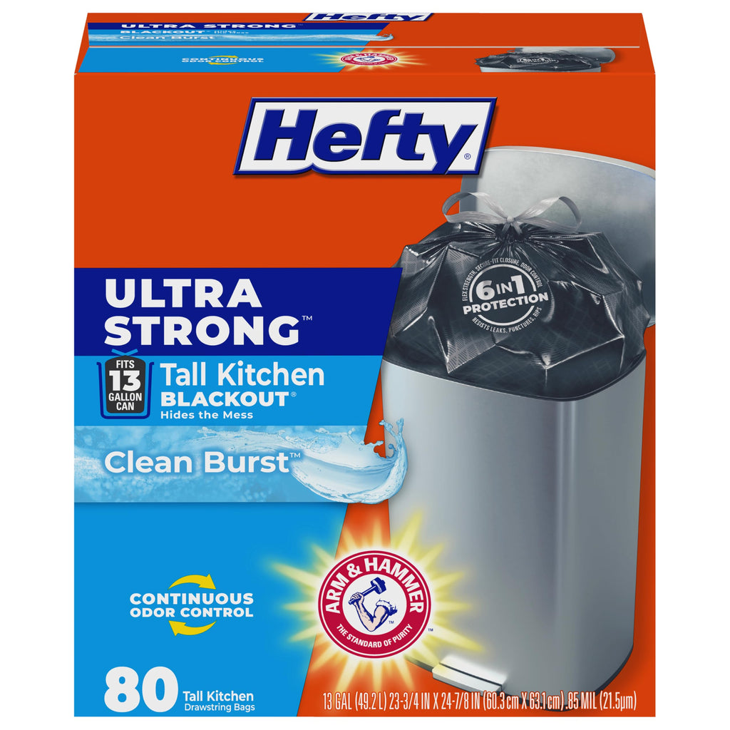 13 Gal Black Kitchen Trash Bags 80ct A3952