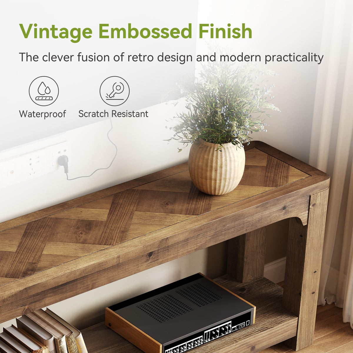 63" Solid Wood TV Stand S482