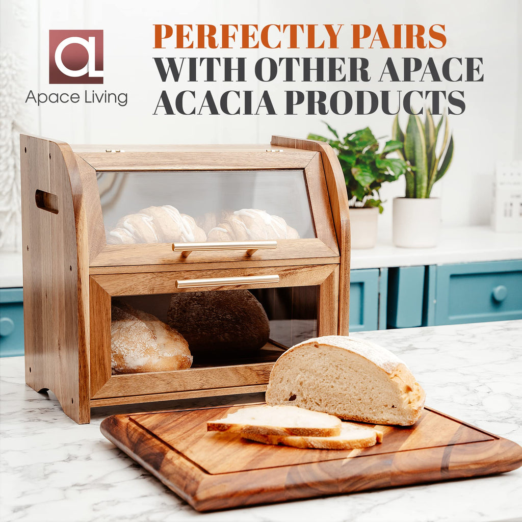 Acacia Wooden Bread Box G88150
