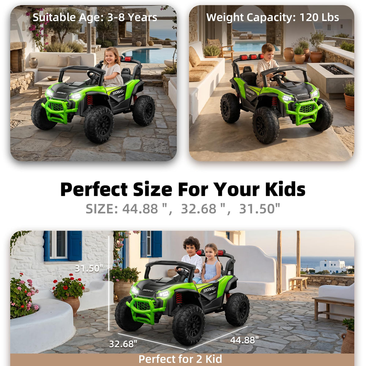 24V Two-Seater Kids UTV Off-Road Electric Car E91130