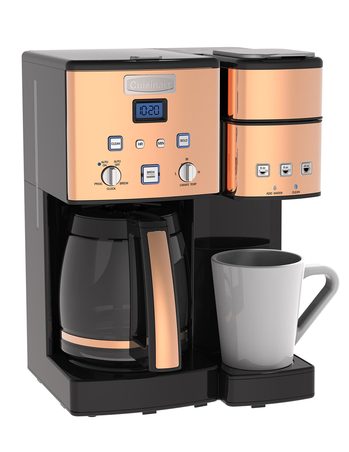 Single Serve + 12 Cup Stainless Steel Coffee Maker K10733