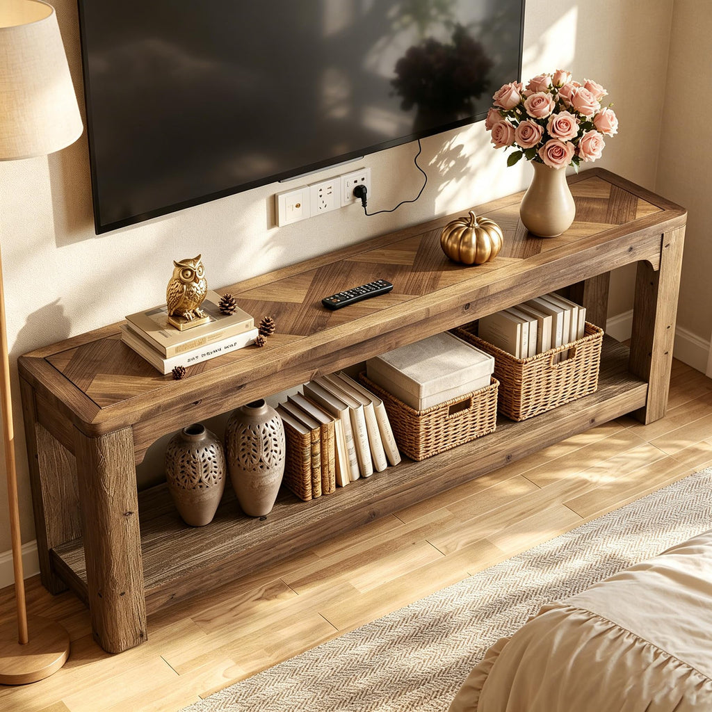 63" Solid Wood TV Stand S482