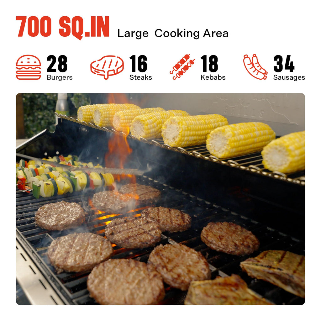 4+2 Burner Propane Gas Grill Stainless Steel X6872