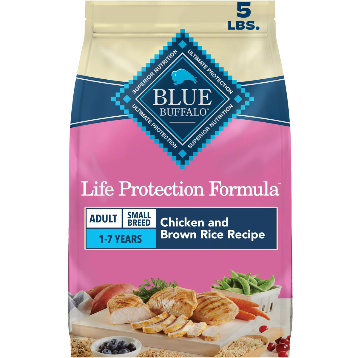 Chicken Small Breed Dry Dog Food, 5 lb U426885