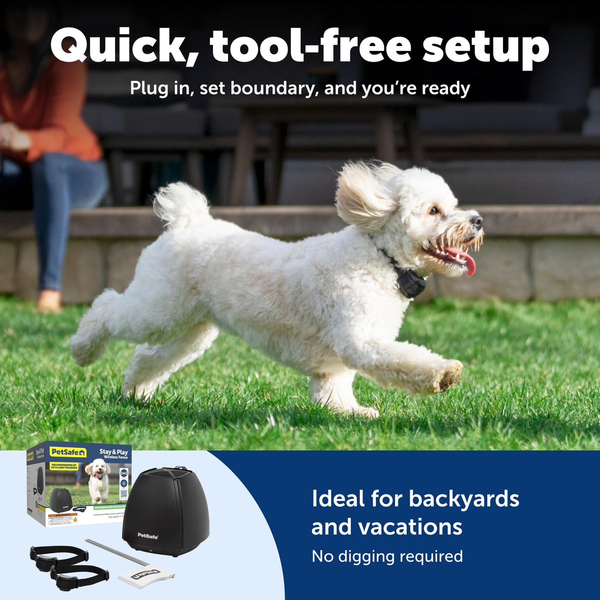 Wireless Fence, 2 Dog, Up to 3/4 Acre Q6791