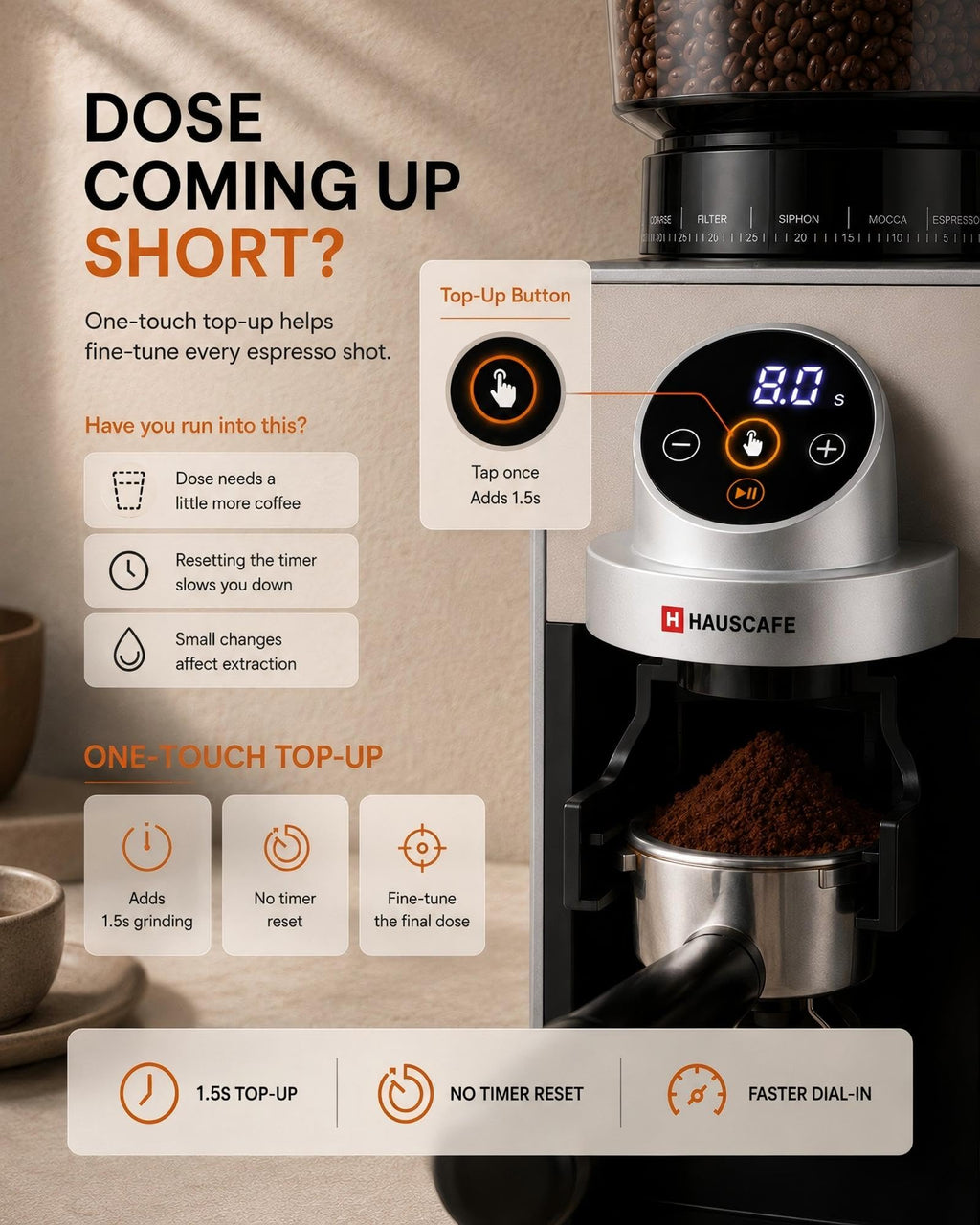 Electric Burr Coffee Grinder with 51 Grind Settings J668