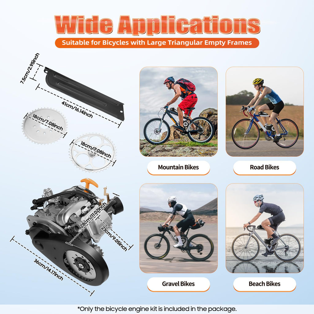 100CC 2-Stroke Gas Motorized Bike Conversion Kit H534035