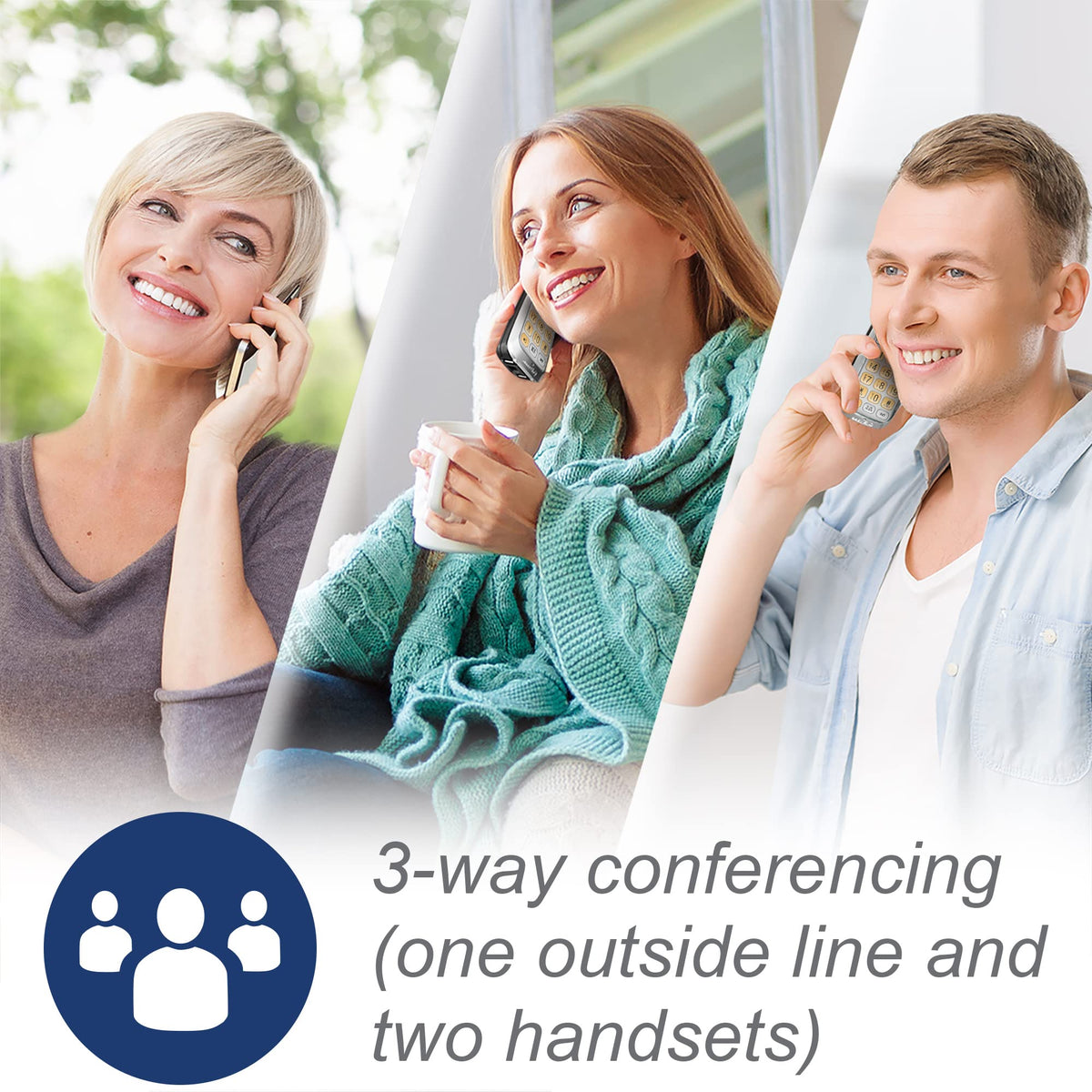 Corded/Cordless Phone System with 2 Handsets I537