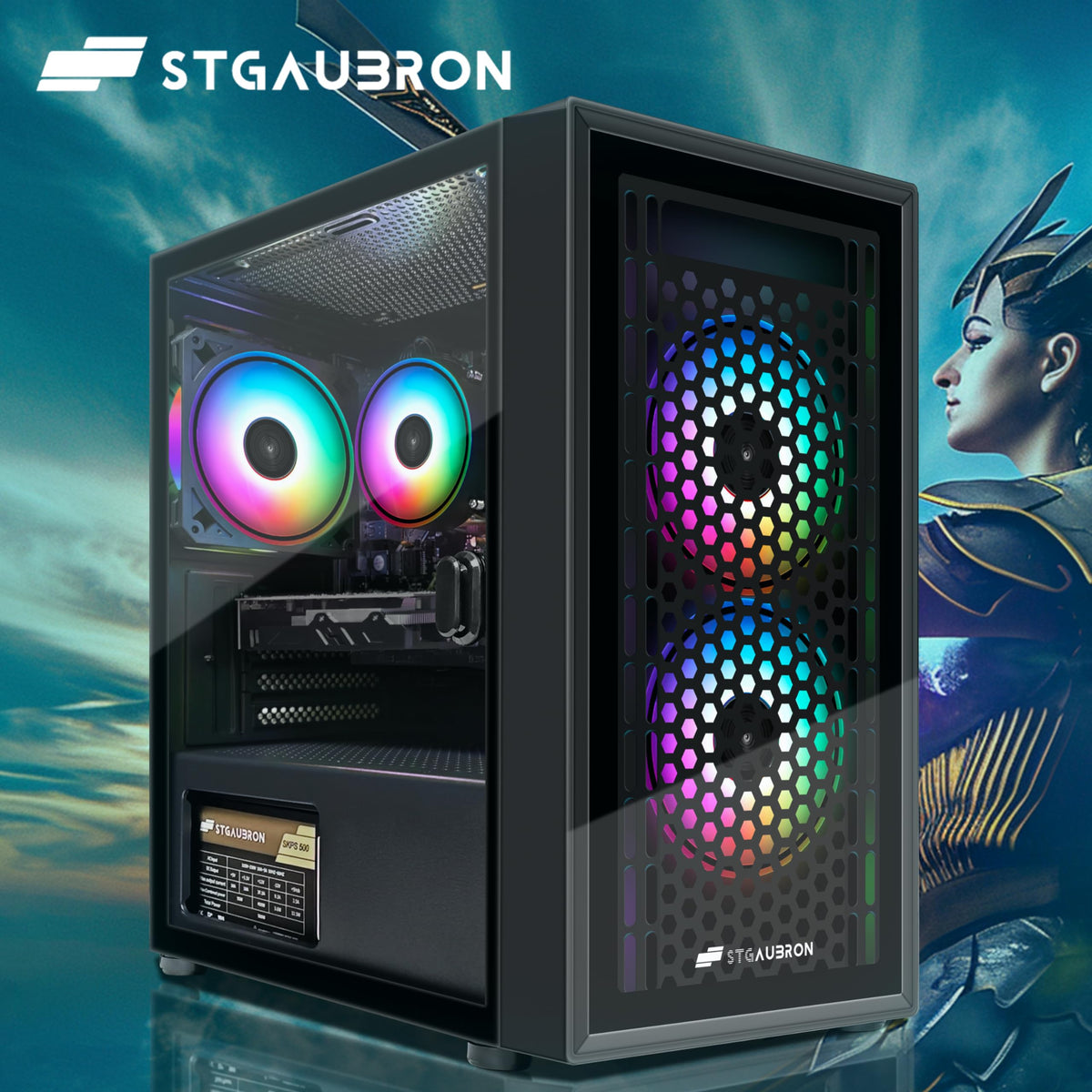 Gaming PC Bundle with 24Inch FHD LED Monitor, Intel Core i5, 16G RAM, 512G SSD V794014
