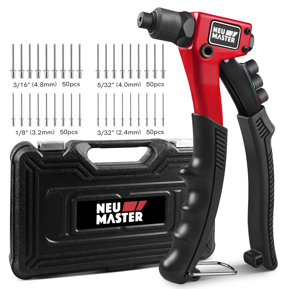 Rivet Gun Tool Kit with 200 Rivets T848086