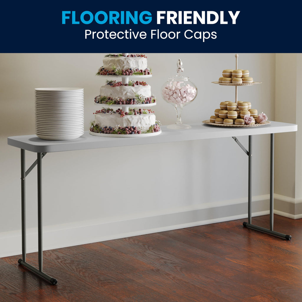 6 ft Plastic Folding Training Table K9743