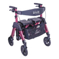Heavy Duty Folding Rolling Walker with 8-inch Wheels and Wide Seat Y509761