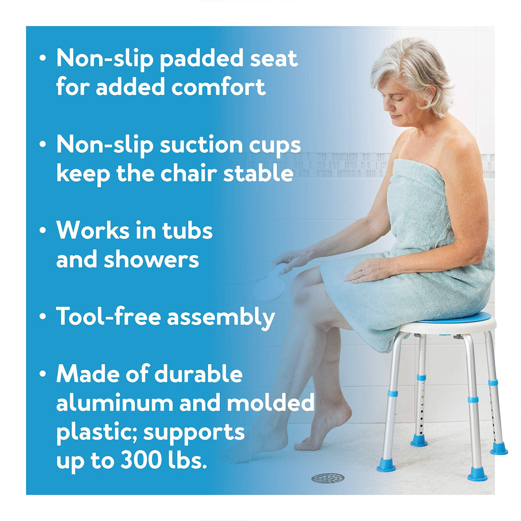 Swivel Shower Stool With Padded Seat B55204