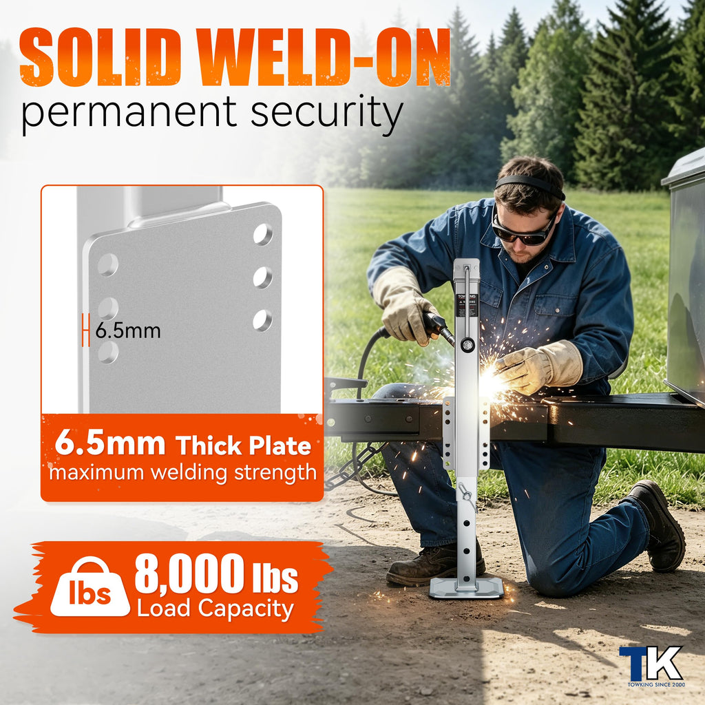 Square Trailer Jack, 15" Lift, Heavy Duty Swivel J21463