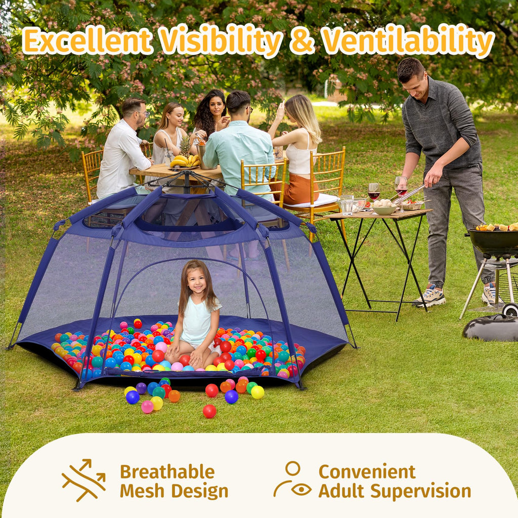 Portable Baby Playpen with Mesh D819