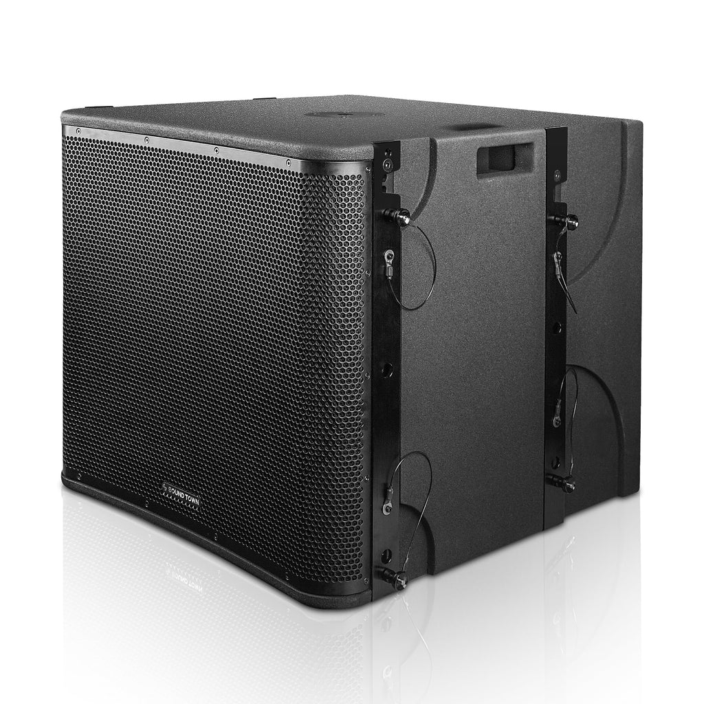 Black 18” 1600W Powered Line Array Subwoofer K1103